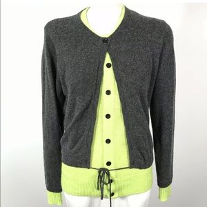 Y-3 Yohji Yamamoto Cardigan Wool Cashmere Layered